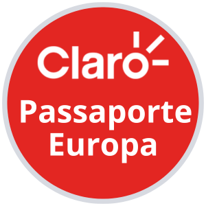 Passaporte Europa: 46 países e aproveitar todas as vantagens do Passaporte Europa, como falar ilimitado e usar a internet como se estivesse no Brasil.