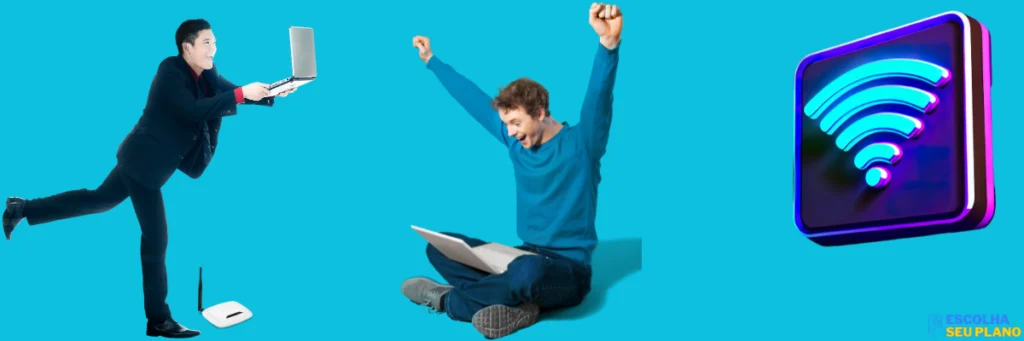 Roteador Wi-Fi internet fixa residencial para ambientes residenciais com sinal forte, indicando conexão otimizada pela localização estratégica.