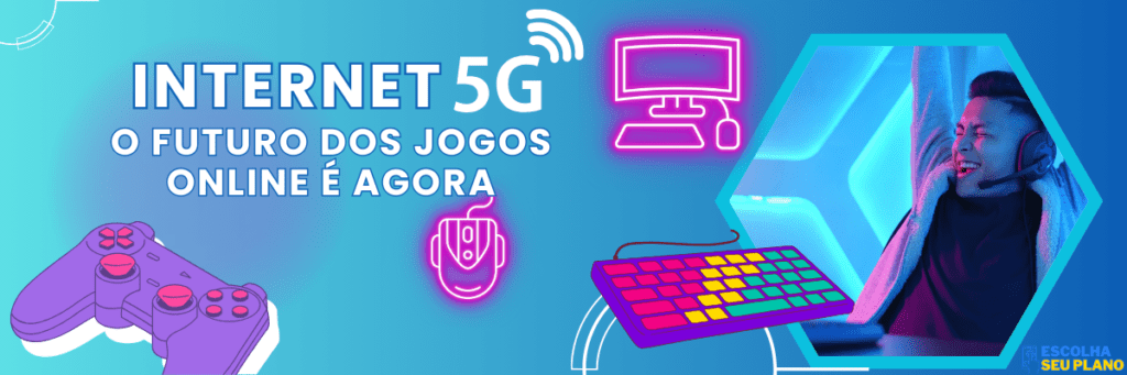Jogador desfrutando de jogos online com a nova Internet 5G